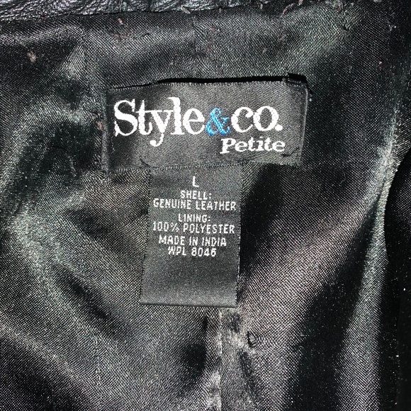 Style & Co. Petite Large - Leather Jacket - Picture 6 of 10